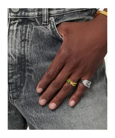 Versace Medusa Greca Ring In Multi