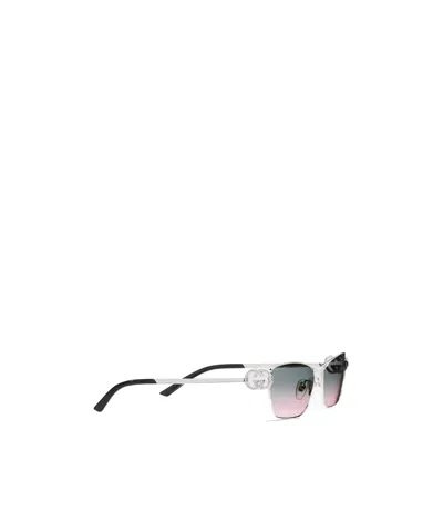 Gucci Rectangular Frame Sunglasses In Gray