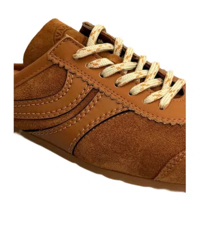 Dries Van Noten Suede Mules Rubber Sole Stitch Detailing In Brown