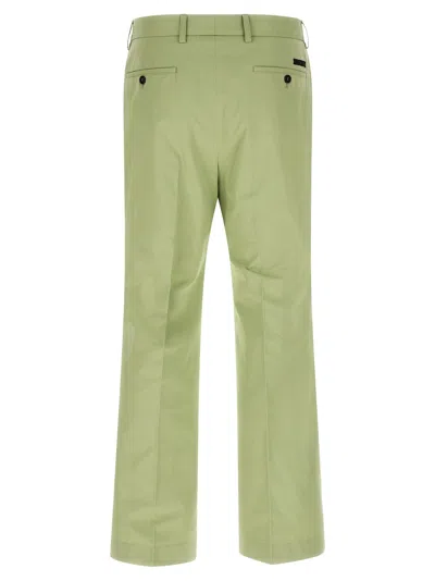 Prada Poplin Pants In Green