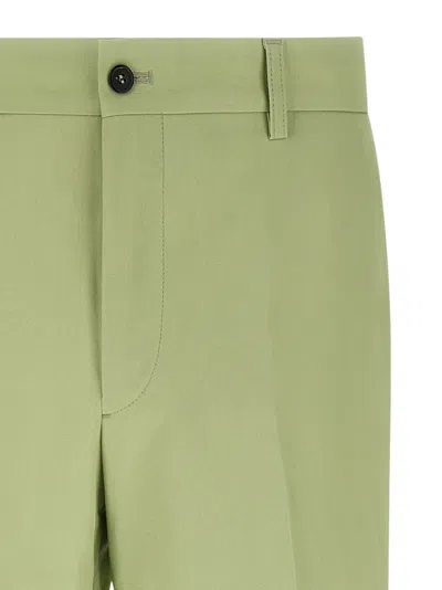 Prada Poplin Pants In Green