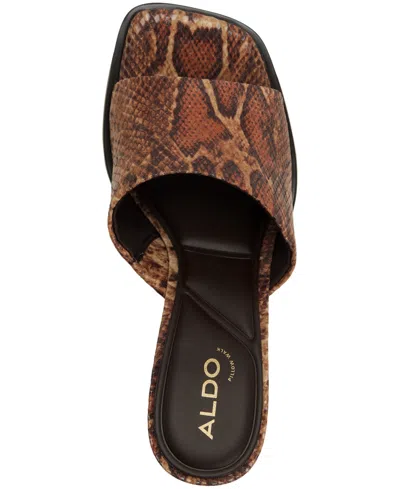 Aldo Sophia Slide Sandal In Brown