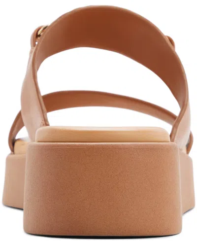 Aldo Halamaever Platform Slide Sandal In Brown