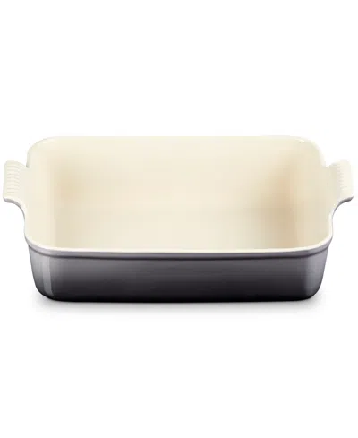 Le Creuset Stoneware 6.75 Quart Heritage Deep Rectangular Lasagna Dish In Gray