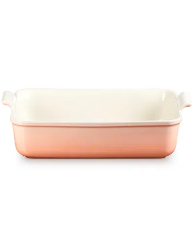 Le Creuset Stoneware 6.75 Quart Heritage Deep Rectangular Lasagna Dish In Pink