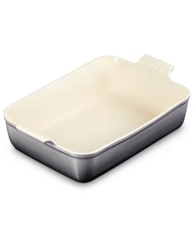 Le Creuset Stoneware 6.75 Quart Heritage Deep Rectangular Lasagna Dish In Gray
