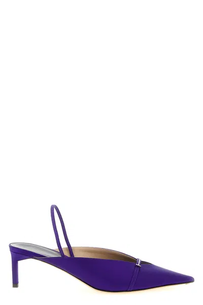 Tom Ford Julianne Slingback Pumps Pointed Toe Kitten In Purple