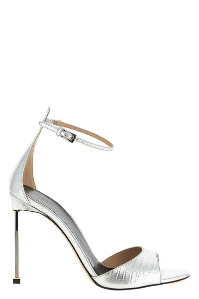 Tom Ford Women Silver Leather Heels, 7.5 Luxury Pumps & Heels For Women Darveys In Gray
