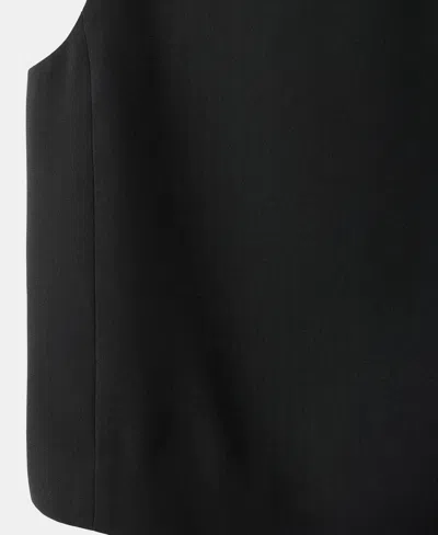 Mango Asymmetric Drape Top In Black