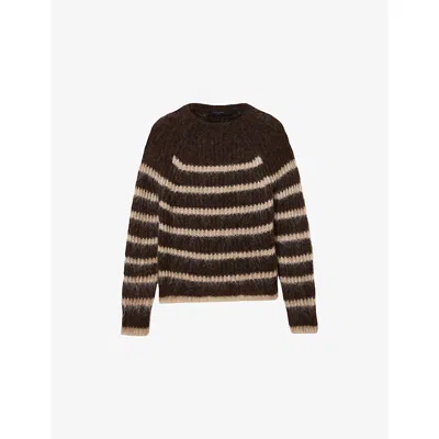 Allsaints Wool-blend Stripe Riga Sweater In Multi