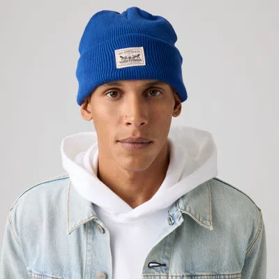 Levi's Backpatch Beanie In Blue