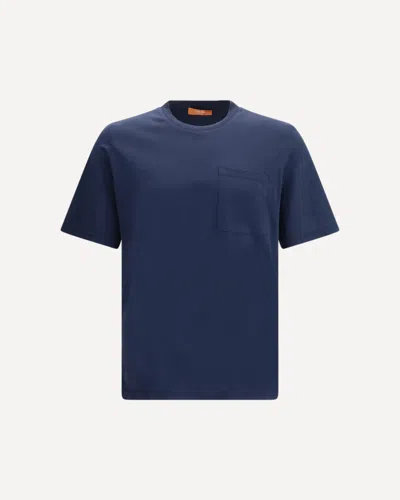 Cruna Regular-fit Crew-neck T-shirt In Blue