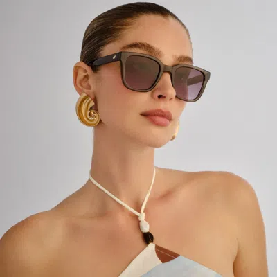 Le Specs Elixir 52mm Polarized Square Sunglasses In Green