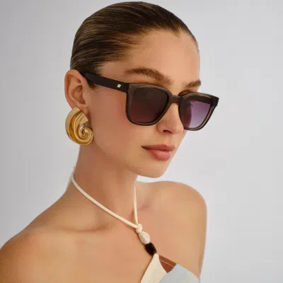 Le Specs Elixir 52mm Polarized Square Sunglasses In Green