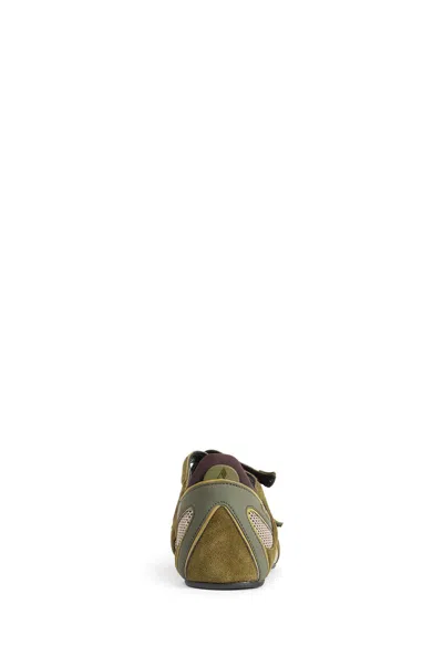 Attico Ballerina Flat Floor 01 Army Green In Multi