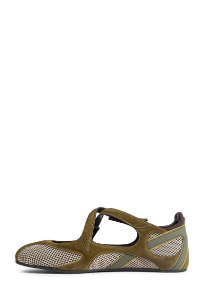 Attico Ballerina Flat Floor 01 Army Green In Multi