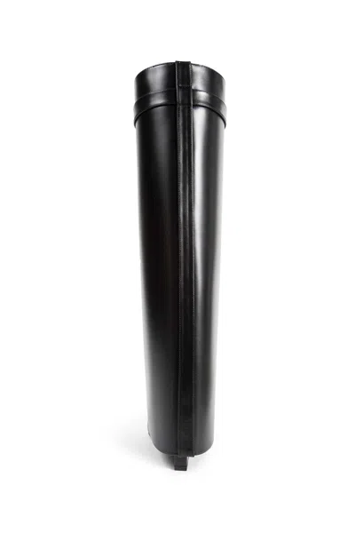 Givenchy Black Sandals With Logo Plaque On The Front And High Wedge Heel In Leather Woman