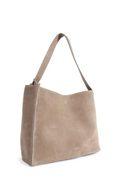 Studio Nicholson Reflection Suede Tote Shoulder Bag In Neutral