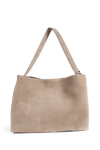 Studio Nicholson Reflection Suede Tote Shoulder Bag In Neutral