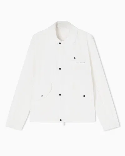 Armani Exchange Technical Fabric Blouson In White