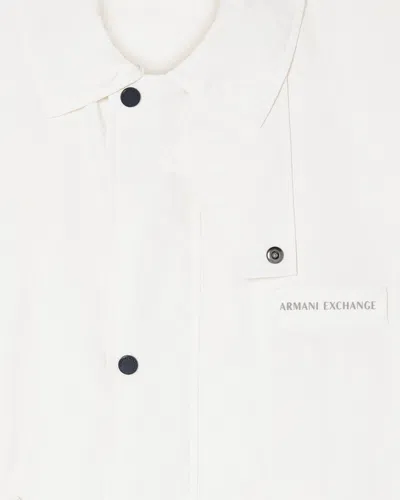 Armani Exchange Technical Fabric Blouson In White