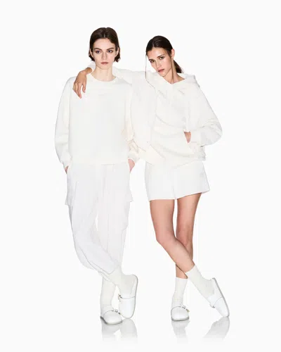 Armani Exchange Sweatshirt In Technical Fabric In White
