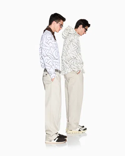 Armani Exchange Technical Fabric Windbreakers In White