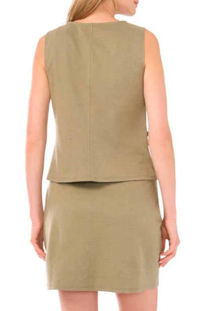 Parker Sleeveless Side Belt Top In Brown