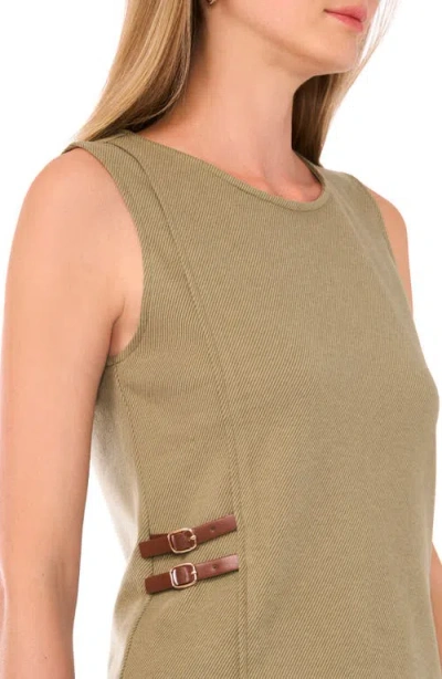 Parker Sleeveless Side Belt Top In Brown