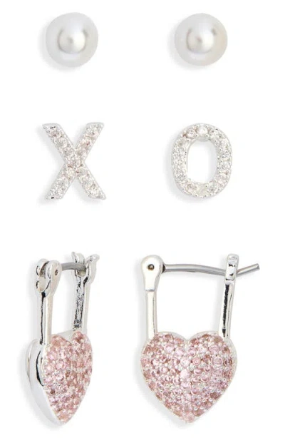 Leith 3-pack Assorted Valentine's Day Earrings In Multi