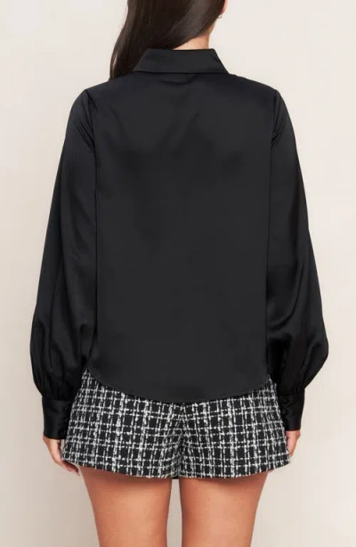 Flying Tomato Solid Button-up Shirt In Black