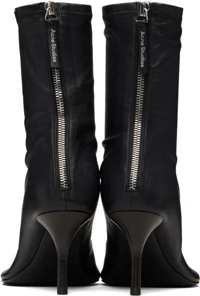 Acne Studios Back Tab Ankle Boot In Black