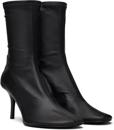 Acne Studios Back Tab Ankle Boot In Black