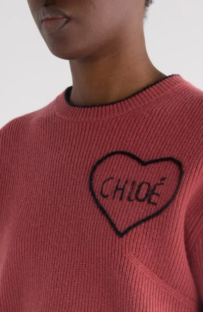 Chloé Short And Fitting Pullover With Wool Logo In Multi