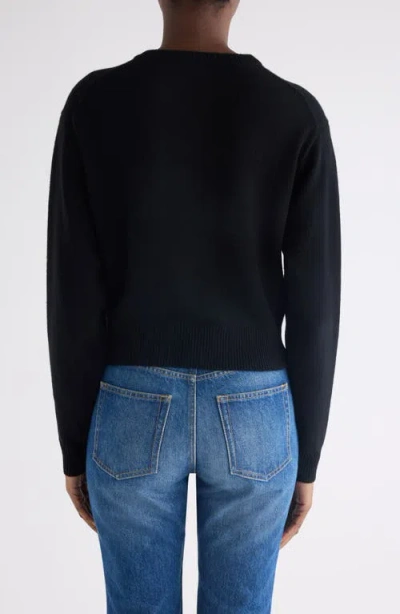 Chloé Chloe Embellished-pocket Wool And Cashmere-blend Cardigan In Black