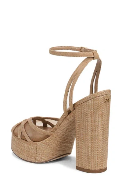 Sam Edelman Sandy Ankle Strap Platform Sandal In Brown