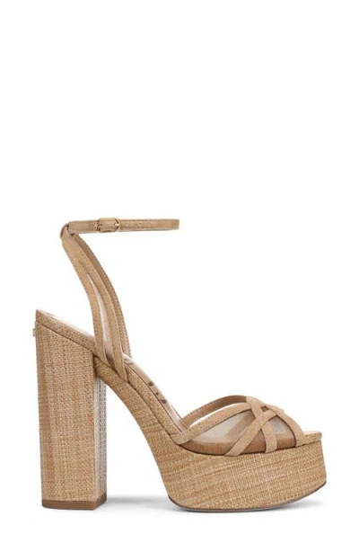 Sam Edelman Sandy Ankle Strap Platform Sandal In Brown