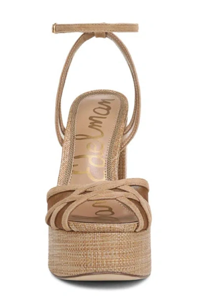 Sam Edelman Sandy Ankle Strap Platform Sandal In Brown