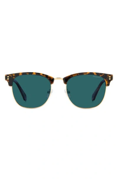 Polaroid 53mm Polarized Rectangular Sunglasses In Green