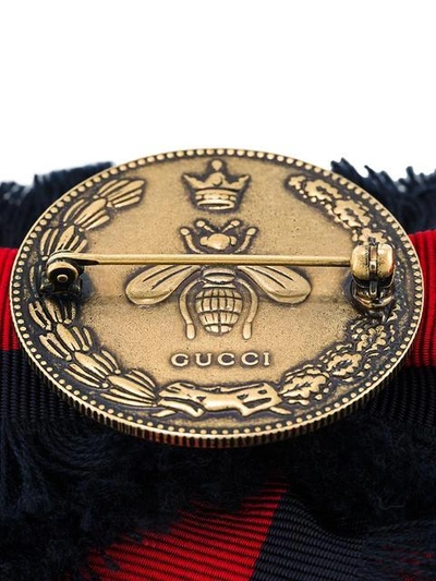 Shop Gucci Web Bow Brooch