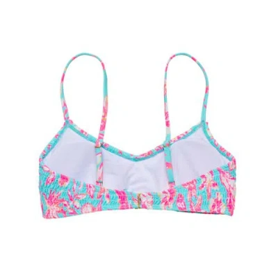 Snapper Rock Shirred Bikini Top In Multi