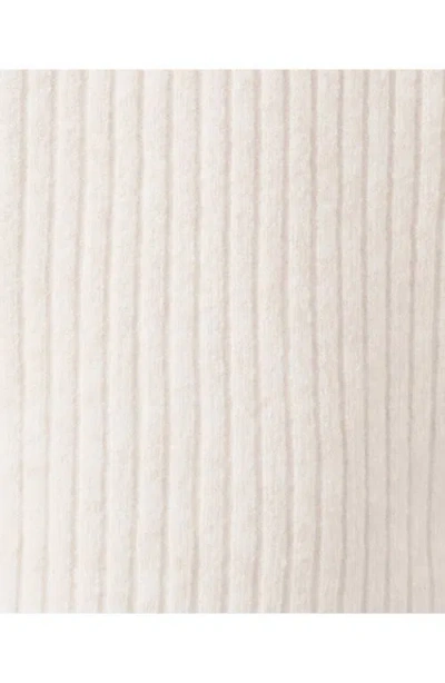 Mango Simonet Turtleneck Rib Sweater In White