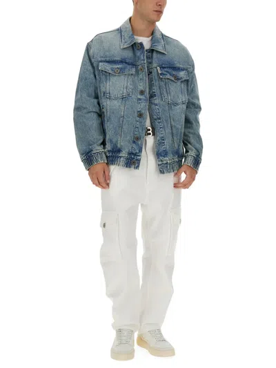 Balmain Denim Jacket In Blue