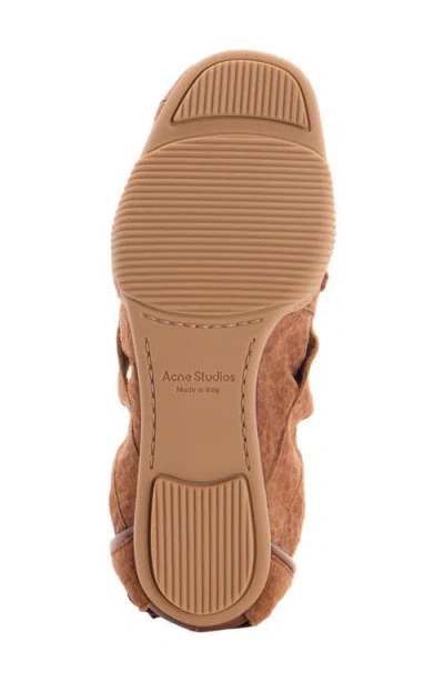 Acne Studios Brown Sneakers With Classic Silhouette And Smooth Finish