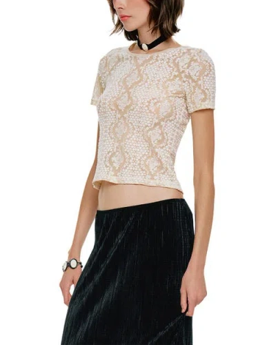 Anna Sui Victorian Lace Combo T-shirt In Multi