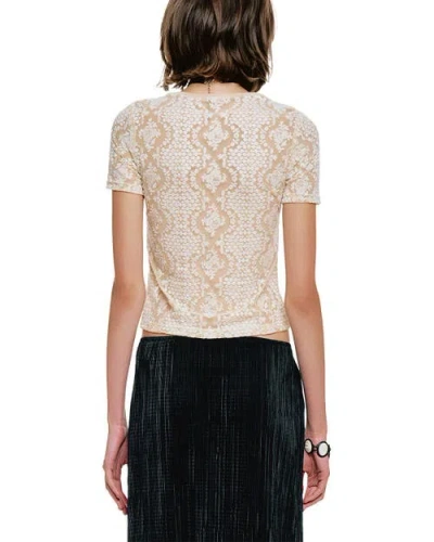 Anna Sui Victorian Lace Combo T-shirt In Multi