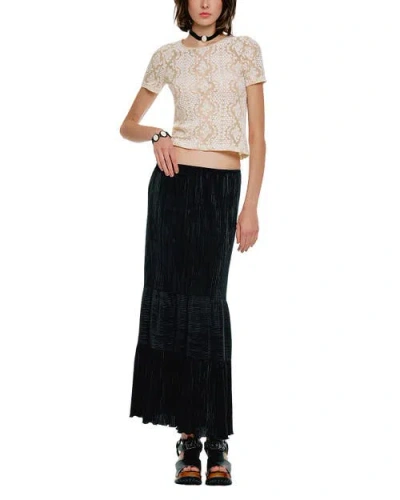 Anna Sui Victorian Lace Combo T-shirt In Multi