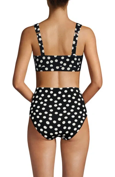 Lands' End Twist Front Bikini Top In Black