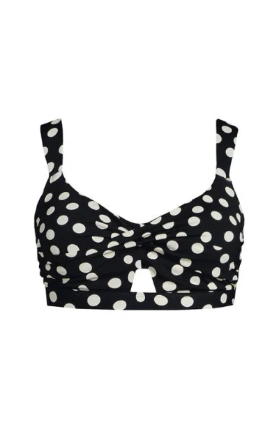 Lands' End Twist Front Bikini Top In Black
