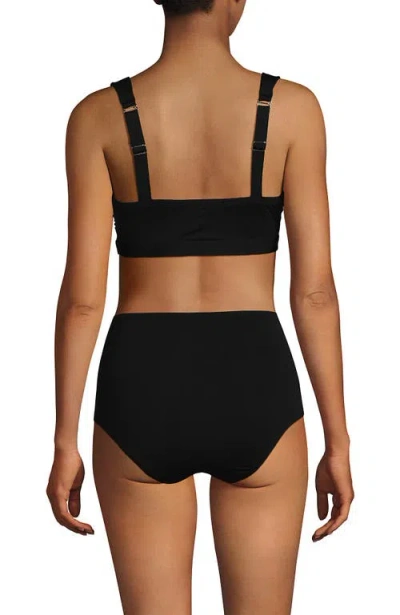 Lands' End Twist Front Bikini Top In Black